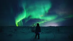 Aurores a Lapònia Noruega Pont de Desembre